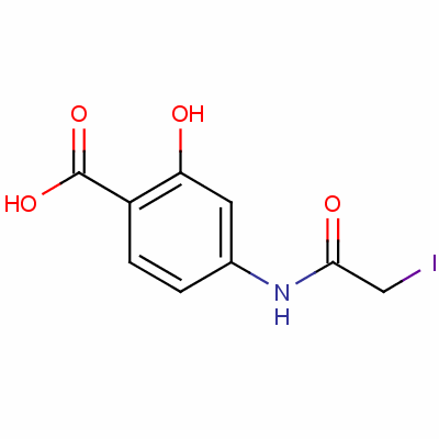 Salicylic acid, 4-(2-iodoacetamido)- Structure,4323-00-6Structure