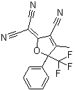 2-[3-Cyano-4-methyl-5-phenyl-5-(trifluoromethyl)-2(5h)-furanylidene]-propanedinitrile Structure,436097-14-2Structure