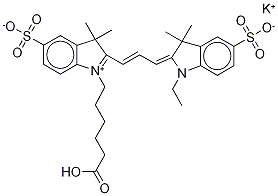 Cyanine 3 monofunctional hexanoic acid dye, potassium salt Structure,449175-57-9Structure