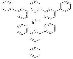 Iridium, tris[2-(4-phenyl-2-pyridinyl-n)phenyl-c]-(黃光) Structure,459133-57-4Structure