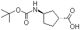 (1R,3r)-n-boc-3-aminocyclopentane carboxylic acid Structure,489446-85-7Structure