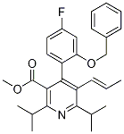 (E)-methyl 4-(2-(benzyloxy)-4-fluorophenyl)-2,6-diisopropyl-5-(prop-1-enyl)nicotinate Structure,503559-76-0Structure