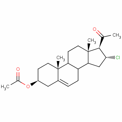 16-Alpha-chloro-20-oxopregn-5-en-3-beta-yl acetate Structure,50678-52-9Structure