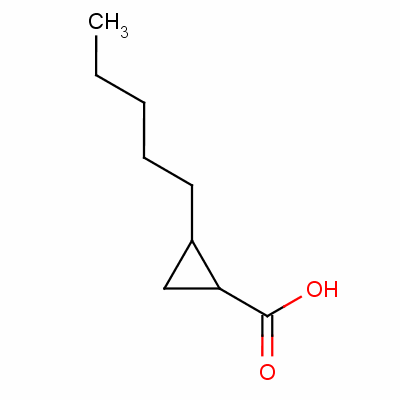 Cyclopropanecarboxylic acid, 2-pentyl-, trans- Structure,5075-48-9Structure