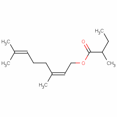 (Z)-3,7-dimethylocta-2,6-dienyl 2-methylbutyrate Structure,51117-19-2Structure