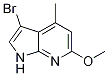 1H-pyrrolo[2,3-b]pyridine, 3-bromo-6-methoxy-4-methyl- Structure,5169-15-3Structure