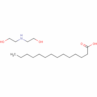 Bis(2-hydroxyethyl)ammonium myristate Structure,53404-39-0Structure