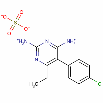 5-(4-Chlorophenyl)-6-ethylpyrimidine-2,4-diammonium sulphate Structure,53640-38-3Structure