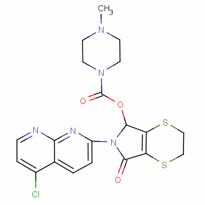 6-(5-Chloro-1,8-naphthyridin-2-yl)-2,3,6,7-tetrahydro-7-oxo-5h-1,4-dithiino[2,3-c]pyrrol-5-yl 4-methylpiperazine-1-carboxylate Structure,53788-22-0Structure