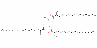 2-Ethyl-2-[[(2-methyl-1-oxopentadecyl)oxy]methyl]propane-1,3-diyl bis(2-methylpentadecanoate) Structure,53896-07-4Structure