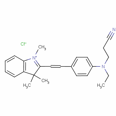 2-[2-[4-[(2-Cyanoethyl)ethylamino]phenyl]vinyl]-1,3,3-trimethyl-3h-indolium chloride Structure,54060-94-5Structure