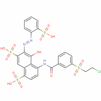 4-[[3-[(2-Chloroethyl)sulphonyl]benzoyl]amino]-5-hydroxy-6-[(2-sulphophenyl)azo]naphthalene-1,7-disulphonic acid Structure,54518-41-1Structure