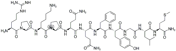 Arg-pro-lys-pro-gln-gln-phe-tyr-gly-leu-met-nh2 Structure,55614-10-3Structure