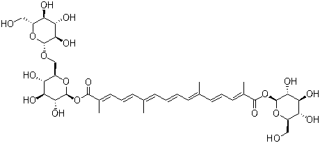 西紅花苷 II結(jié)構(gòu)式_55750-84-0結(jié)構(gòu)式