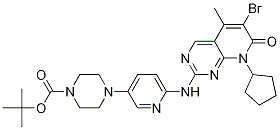 4-[6-(6-Bromo-8-cyclopentyl-5-methyl-7-oxo-7,8-dihydro-pyrido[2,3-d]pyrimidin-2-ylamino)-pyridin-3-yl]-piperazine-1-carboxylic acid tert-butyl ester Structure,571188-82-4Structure