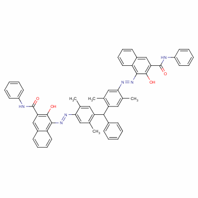 4,4’-[(Phenylmethylene)bis[(2,5-dimethyl-4,1-phenylene)azo]]bis[3-hydroxy-n-phenylnaphthalene-2-carboxamide] Structure,60033-00-3Structure