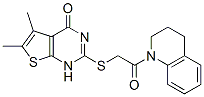 (9CI)-1-[[(1,4-二氫-5,6-二甲基-4-氧代噻吩并[2,3-d]嘧啶-2-基)硫代]乙酰基]-1,2,3,4-四氫-喹啉結(jié)構(gòu)式_606107-72-6結(jié)構(gòu)式