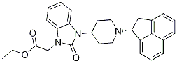 (R)-2-(3-(1-(1,2-二氫乙酰萘n-1-基)哌啶-4-基)-2-氧代-2,3-二氫-1H-苯并[d]咪唑-1-基)乙酸乙酯結(jié)構(gòu)式_610323-29-0結(jié)構(gòu)式