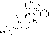 2-Naphthalenesulfonic acid, 6-amino-4-hydroxy-5-[[2-( phenylsulfonyl)phenyl]azo]-, monosodium salt Structure,6245-60-9Structure