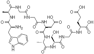 L-tryptophyl-l-alanylglycylglycyl-l-alpha-aspartyl-l-alanyl-l-serylglycyl-l-glutamic acid Structure,62568-57-4Structure