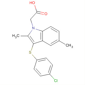 3-[(4-Chlorophenyl)thio]-2,5-dimethyl-1h-indole-1-acetic acid Structure,628735-86-4Structure