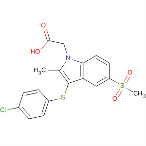 3-[(4-Chlorophenyl)thio]-2-methyl-5-(methylsulfonyl)-1h-indole-1-acetic acid Structure,628736-30-1Structure