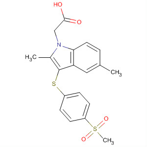 2,5-Dimethyl-3-[[4-(methylsulfonyl)phenyl]thio]-1h-indole-1-acetic acid Structure,628736-33-4Structure