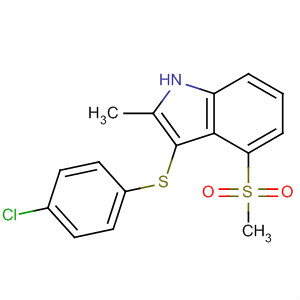 3-[(4-Chlorophenyl)thio]-2-methyl-4-(methylsulfonyl)-1h-indole Structure,628736-34-5Structure