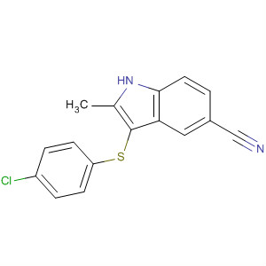 3-[(4-Chlorophenyl)thio]-5-cyano-2-methyl-1h-indole Structure,628736-65-2Structure