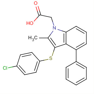 3-[(4-Chlorophenyl)thio]-2-methyl-4-phenyl-1h-indole-1-acetic acid Structure,628737-20-2Structure