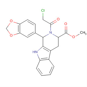 (1R,3S)-1-(1,3-苯并二氧雜環(huán)戊烯l-5-基)-2-(2-氯乙?；?-2,3,4,9-四氫-1H-吡啶并[3,4-b]吲哚-3-羧酸甲酯結(jié)構(gòu)式_629652-44-4結(jié)構(gòu)式