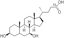 熊去氧膽酸-13C結(jié)構(gòu)式_63296-46-8結(jié)構(gòu)式