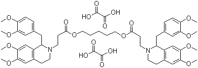 Pentamethylene bis[1-(3,4-dimethoxybenzyl)-3,4-dihydro-6,7-dimethoxy-1h-isoquinoline-2-propionate], dioxalate Structure,64228-78-0Structure