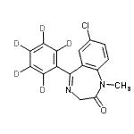 7-Chloro-1-methyl-5-(<sup>2</sup>h<sub>5</sub>)phenyl-1,3-dihydro-2h-1,4-benzodiazepin-2-one Structure,65854-76-4Structure