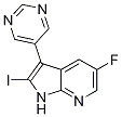 1H-pyrrolo[2,3-b]pyridine, 5-fluoro-2-iodo-3-(5-pyrimidinyl)- Structure,664991-72-4Structure