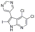 1H-pyrrolo[2,3-b]pyridine, 4,5-dichloro-2-iodo-3-(5-pyrimidinyl)- Structure,664991-77-9Structure