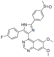 (9ci)-4-[5-(4-氟苯基)-2-[4-(甲基亞磺酰基)苯基]-1H-咪唑-4-基]-6,7-二甲氧基喹唑啉結構式_688359-17-3結構式