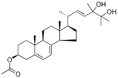 (3Beta,22e)-ergosta-5,7,22-triene-3,24,25-triol 3-acetate Structure,69425-77-0Structure