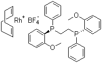 (S,s)-1,2-ethanediyl-bis-[(2-methoxyphenyl)-phenylphosphine]]-(1,5-cyclooctadiene)-rhodium(i)]-tetrafluoroborate Structure,71423-54-6Structure