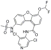 N-(3,5-二氯吡啶-4-基)-4-二氟甲氧基-8-[(甲磺?；?氨基]二苯并[B,D]呋喃-1-甲酰胺結(jié)構(gòu)式_778576-62-8結(jié)構(gòu)式