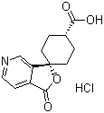 cis-1’-Oxo-spiro[cyclohexane-1,3’(1’H)-furo[3,4-c]pyridine]-4-carboxylic acid hydrochloride Structure,799773-96-9Structure