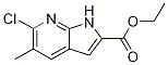 1H-pyrrolo[2,3-b]pyridine-2-carboxylic acid, 6-chloro-5-methyl-, ethyl ester Structure,823217-74-9Structure