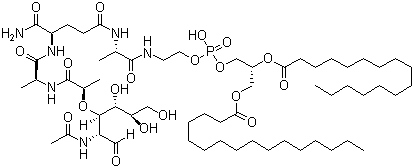 N-acetylmuramyl-alanyl-isoglutaminyl-alanyl-sn-glycero-3-phosphoethano lamine Structure,83461-56-7Structure