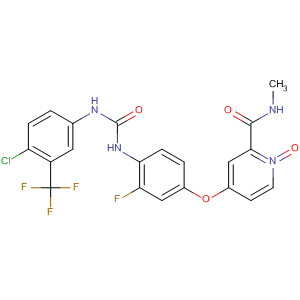 4-(4-(3-(4-Chloro-3-(trifluoromethyl)phenyl)ureido)-3-fluorophenoxy)-2-(methylcarbamoyl)pyridine 1-oxide Structure,835621-11-9Structure