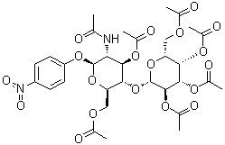 4-Nitrophenyl 2-acetamido-3,6-di-o-acetyl-4-o-(2,3,4,6-tetra-o-acetyl-β-d-galactopyranosyl)-2-deoxy-β-d-glucopyranoside Structure,85193-88-0Structure