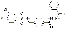 N-(4-(2-benzoylhydrazinecarbonyl)​benzyl)-3-chloro-4-fluorobenzenesulfona​mide Structure,852918-02-6Structure