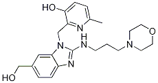 2-((6-(Hydroxymethyl)-2-((3-morpholinopropyl)amino)-1h-benzo[d]imidazol-1-yl)methyl)-6-methylpyridin-3-ol Structure,857067-38-0Structure