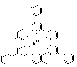 Iridium, tris[3-(3-methyl-2-pyridinyl-n)[1,1’-biphenyl]-4-yl-c]- Structure,861144-71-0Structure