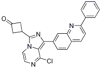 3-(8-Chloro-1-(2-phenylquinolin-7-yl)imidazo[1,5-a]pyrazin-3-yl)cyclobutanone Structure,867165-62-6Structure