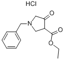 1-Benzyl-4-oxo-3-pyrrolidinecarboxylic acid ethyl ester hydrochloride Structure,891-72-5Structure